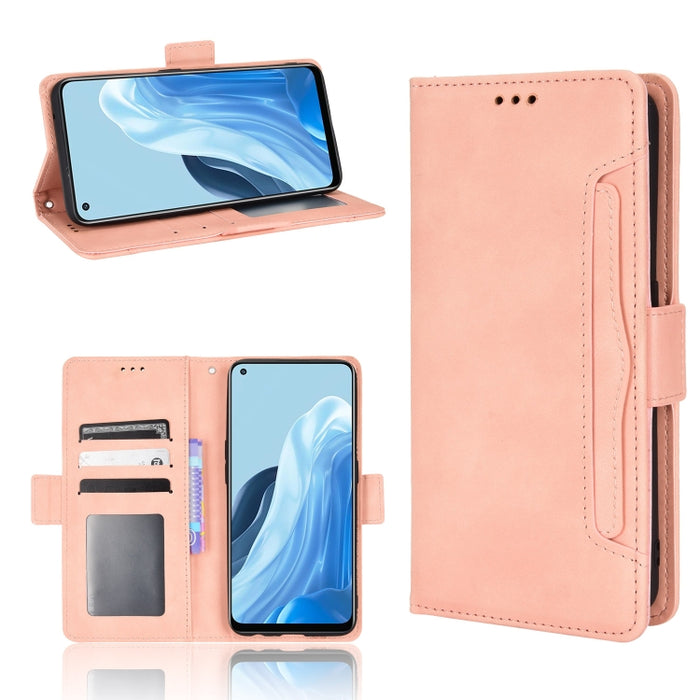 Estuche para teléfono de cuero con patrón de piel de becerro, For BLU G51 Plus, For BLU G91 Pro, For OPPO Realme Q3T / Q3S, For OPPO Reno7 5G / Find X5 Lite, For Schok Volt SV55 / SV55216, For TCL 30V 5G, For vivo S12 / V23 5G, For vivo Y76 5G         ...