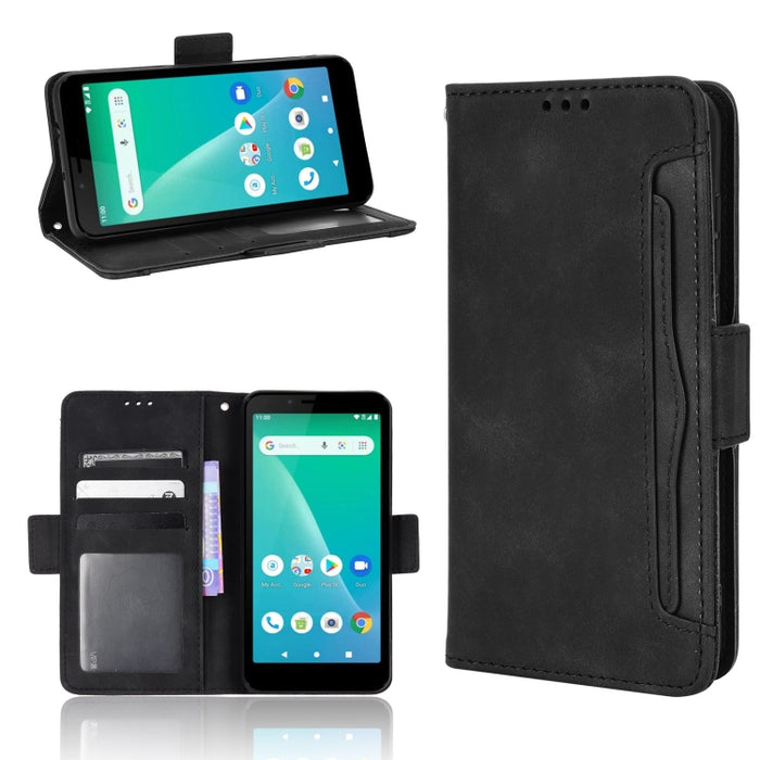 Estuche para teléfono de cuero con patrón de piel de becerro, For BLU G51 Plus, For BLU G91 Pro, For OPPO Realme Q3T / Q3S, For OPPO Reno7 5G / Find X5 Lite, For Schok Volt SV55 / SV55216, For TCL 30V 5G, For vivo S12 / V23 5G, For vivo Y76 5G         ...