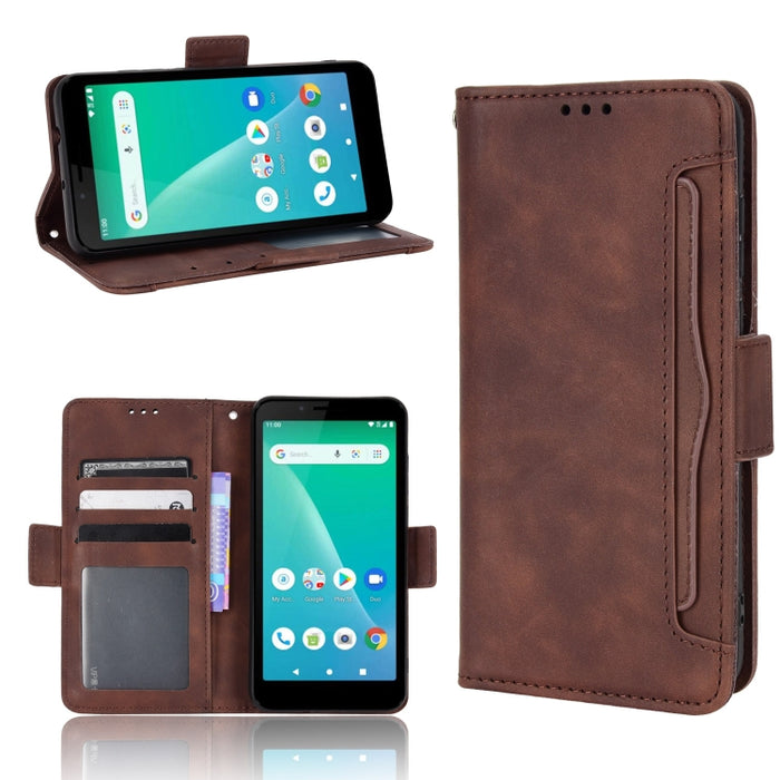 Estuche para teléfono de cuero con patrón de piel de becerro, For BLU G51 Plus, For BLU G91 Pro, For OPPO Realme Q3T / Q3S, For OPPO Reno7 5G / Find X5 Lite, For Schok Volt SV55 / SV55216, For TCL 30V 5G, For vivo S12 / V23 5G, For vivo Y76 5G         ...