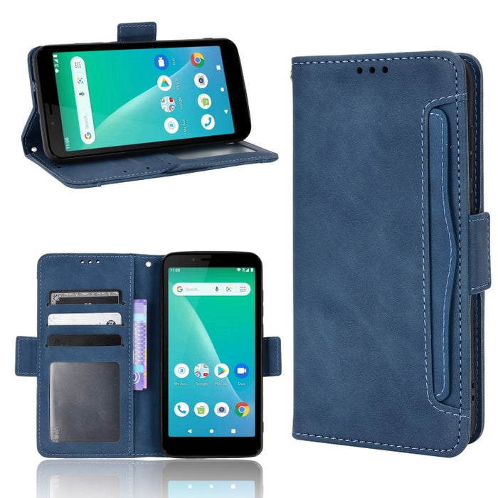 Estuche para teléfono de cuero con patrón de piel de becerro, For BLU G51 Plus, For BLU G91 Pro, For OPPO Realme Q3T / Q3S, For OPPO Reno7 5G / Find X5 Lite, For Schok Volt SV55 / SV55216, For TCL 30V 5G, For vivo S12 / V23 5G, For vivo Y76 5G         ...