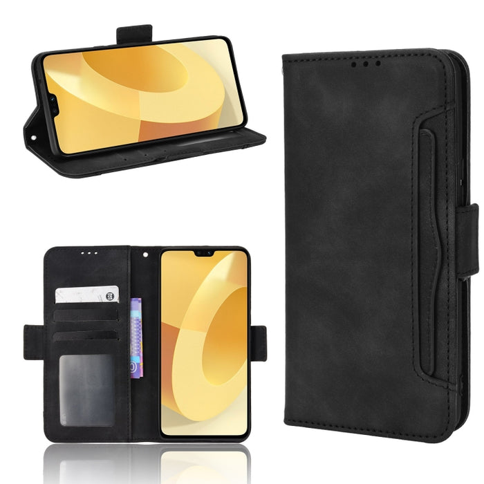 Estuche para teléfono de cuero con patrón de piel de becerro, For BLU G51 Plus, For BLU G91 Pro, For OPPO Realme Q3T / Q3S, For OPPO Reno7 5G / Find X5 Lite, For Schok Volt SV55 / SV55216, For TCL 30V 5G, For vivo S12 / V23 5G, For vivo Y76 5G         ...