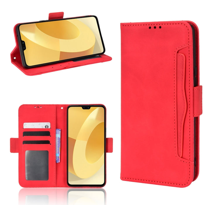 Estuche para teléfono de cuero con patrón de piel de becerro, For BLU G51 Plus, For BLU G91 Pro, For OPPO Realme Q3T / Q3S, For OPPO Reno7 5G / Find X5 Lite, For Schok Volt SV55 / SV55216, For TCL 30V 5G, For vivo S12 / V23 5G, For vivo Y76 5G         ...