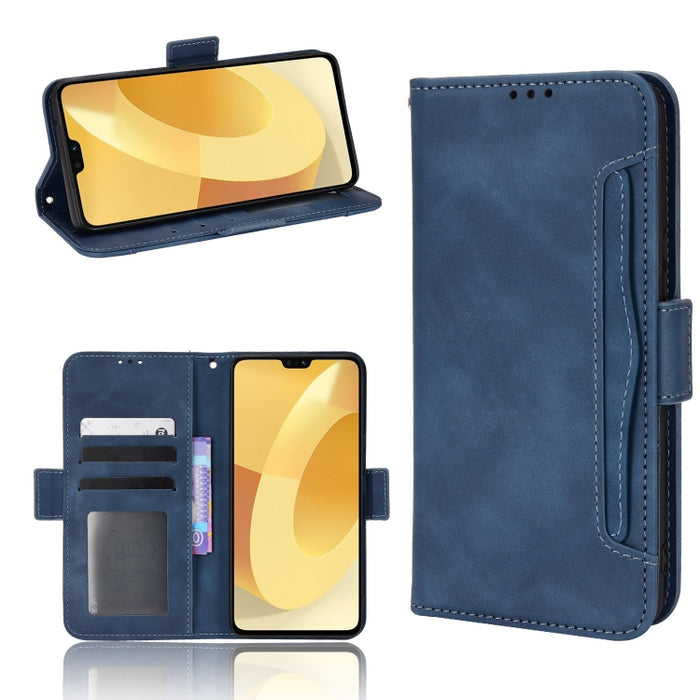 Estuche para teléfono de cuero con patrón de piel de becerro, For BLU G51 Plus, For BLU G91 Pro, For OPPO Realme Q3T / Q3S, For OPPO Reno7 5G / Find X5 Lite, For Schok Volt SV55 / SV55216, For TCL 30V 5G, For vivo S12 / V23 5G, For vivo Y76 5G         ...