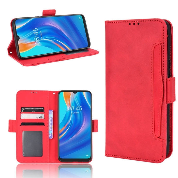 Estuche para teléfono de cuero con patrón de piel de becerro, For BLU G51 Plus, For BLU G91 Pro, For OPPO Realme Q3T / Q3S, For OPPO Reno7 5G / Find X5 Lite, For Schok Volt SV55 / SV55216, For TCL 30V 5G, For vivo S12 / V23 5G, For vivo Y76 5G         ...