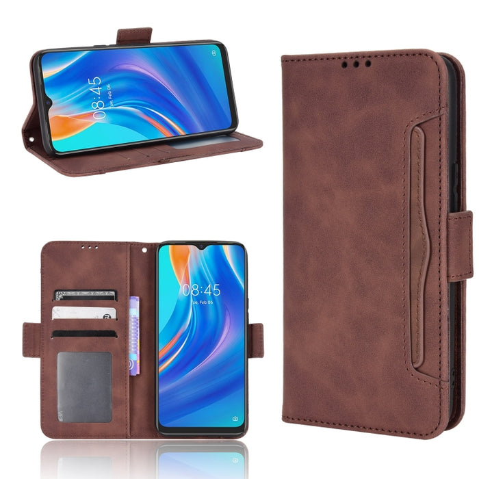 Estuche para teléfono de cuero con patrón de piel de becerro, For BLU G51 Plus, For BLU G91 Pro, For OPPO Realme Q3T / Q3S, For OPPO Reno7 5G / Find X5 Lite, For Schok Volt SV55 / SV55216, For TCL 30V 5G, For vivo S12 / V23 5G, For vivo Y76 5G         ...
