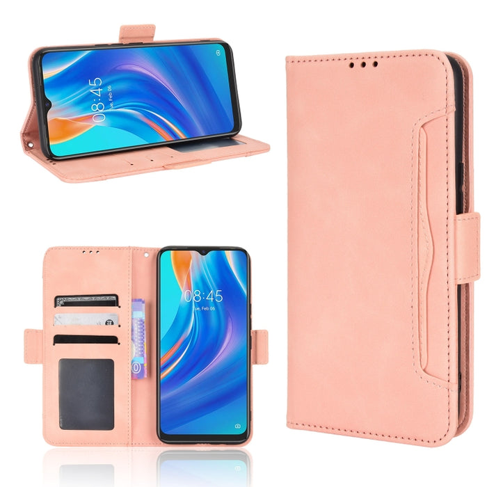 Estuche para teléfono de cuero con patrón de piel de becerro, For BLU G51 Plus, For BLU G91 Pro, For OPPO Realme Q3T / Q3S, For OPPO Reno7 5G / Find X5 Lite, For Schok Volt SV55 / SV55216, For TCL 30V 5G, For vivo S12 / V23 5G, For vivo Y76 5G         ...