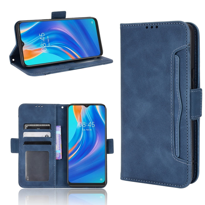 Estuche para teléfono de cuero con patrón de piel de becerro, For BLU G51 Plus, For BLU G91 Pro, For OPPO Realme Q3T / Q3S, For OPPO Reno7 5G / Find X5 Lite, For Schok Volt SV55 / SV55216, For TCL 30V 5G, For vivo S12 / V23 5G, For vivo Y76 5G         ...