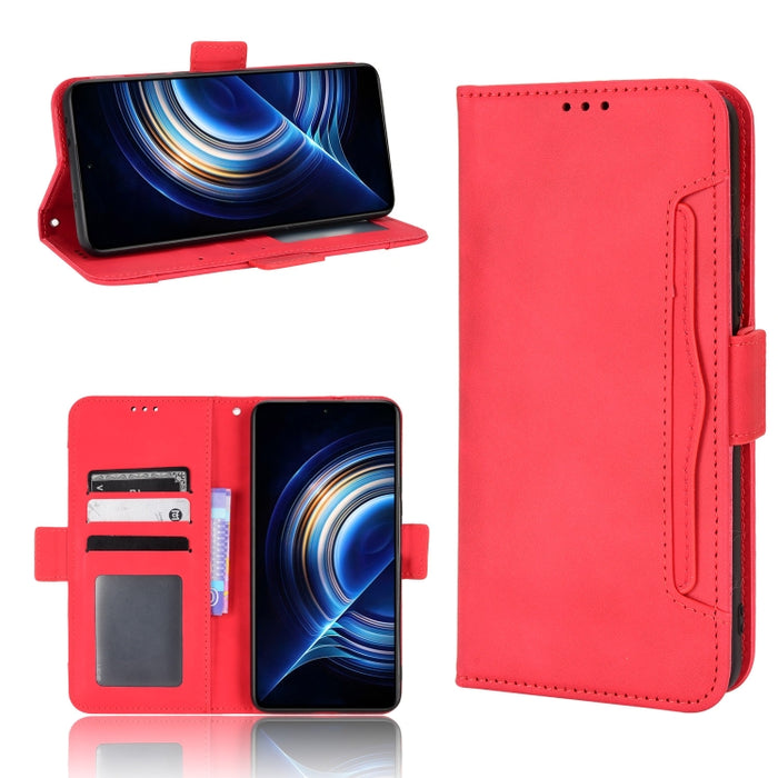 Estuche para teléfono de cuero con patrón de piel de becerro, For BLU G51 Plus, For BLU G91 Pro, For OPPO Realme Q3T / Q3S, For OPPO Reno7 5G / Find X5 Lite, For Schok Volt SV55 / SV55216, For TCL 30V 5G, For vivo S12 / V23 5G, For vivo Y76 5G         ...
