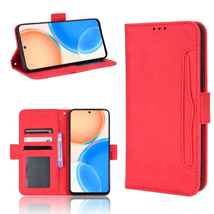 Estuche para teléfono de cuero con patrón de piel de becerro, For BLU G51 Plus, For BLU G91 Pro, For OPPO Realme Q3T / Q3S, For OPPO Reno7 5G / Find X5 Lite, For Schok Volt SV55 / SV55216, For TCL 30V 5G, For vivo S12 / V23 5G, For vivo Y76 5G         ...