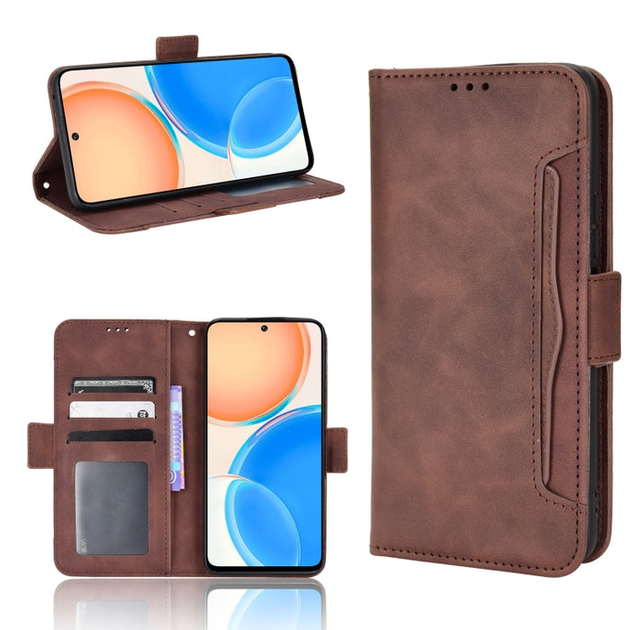 Estuche para teléfono de cuero con patrón de piel de becerro, For BLU G51 Plus, For BLU G91 Pro, For OPPO Realme Q3T / Q3S, For OPPO Reno7 5G / Find X5 Lite, For Schok Volt SV55 / SV55216, For TCL 30V 5G, For vivo S12 / V23 5G, For vivo Y76 5G         ...