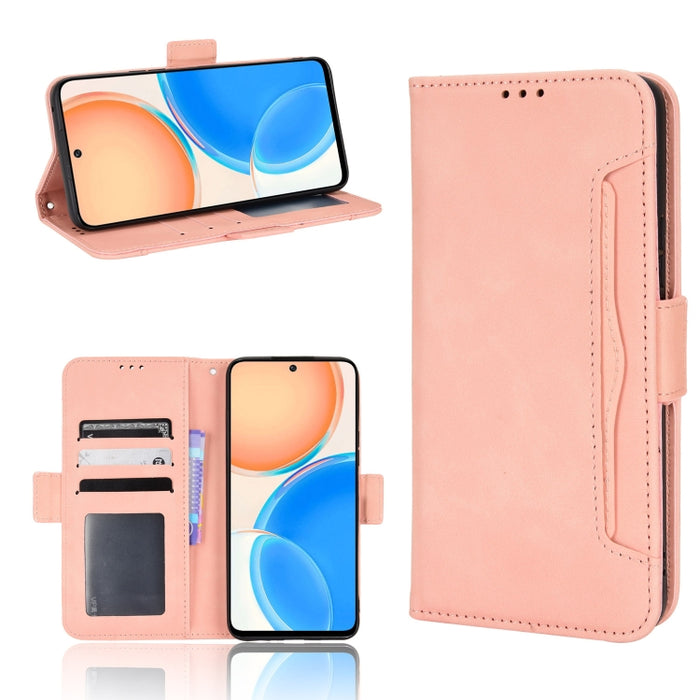 Estuche para teléfono de cuero con patrón de piel de becerro, For BLU G51 Plus, For BLU G91 Pro, For OPPO Realme Q3T / Q3S, For OPPO Reno7 5G / Find X5 Lite, For Schok Volt SV55 / SV55216, For TCL 30V 5G, For vivo S12 / V23 5G, For vivo Y76 5G         ...