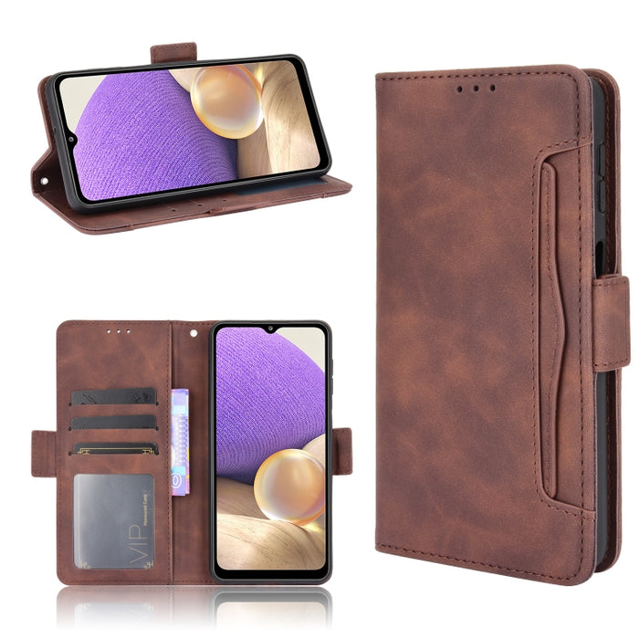 Estuche para teléfono de cuero con patrón de piel de becerro, For BLU G51 Plus, For BLU G91 Pro, For OPPO Realme Q3T / Q3S, For OPPO Reno7 5G / Find X5 Lite, For Schok Volt SV55 / SV55216, For TCL 30V 5G, For vivo S12 / V23 5G, For vivo Y76 5G         ...