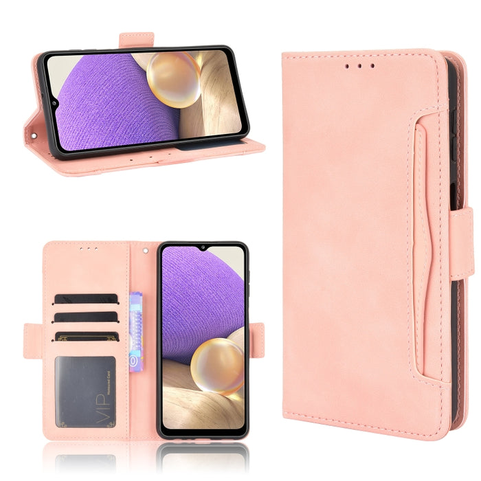 Estuche para teléfono de cuero con patrón de piel de becerro, For BLU G51 Plus, For BLU G91 Pro, For OPPO Realme Q3T / Q3S, For OPPO Reno7 5G / Find X5 Lite, For Schok Volt SV55 / SV55216, For TCL 30V 5G, For vivo S12 / V23 5G, For vivo Y76 5G         ...