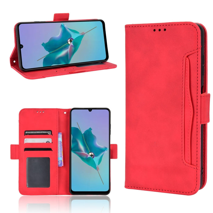 Estuche para teléfono de cuero con patrón de piel de becerro, For BLU G51 Plus, For BLU G91 Pro, For OPPO Realme Q3T / Q3S, For OPPO Reno7 5G / Find X5 Lite, For Schok Volt SV55 / SV55216, For TCL 30V 5G, For vivo S12 / V23 5G, For vivo Y76 5G         ...
