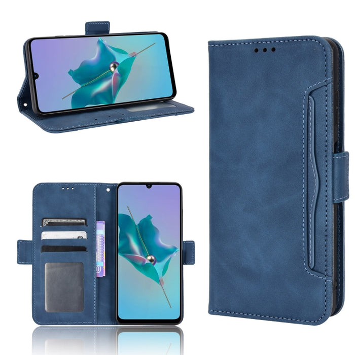 Estuche para teléfono de cuero con patrón de piel de becerro, For BLU G51 Plus, For BLU G91 Pro, For OPPO Realme Q3T / Q3S, For OPPO Reno7 5G / Find X5 Lite, For Schok Volt SV55 / SV55216, For TCL 30V 5G, For vivo S12 / V23 5G, For vivo Y76 5G         ...