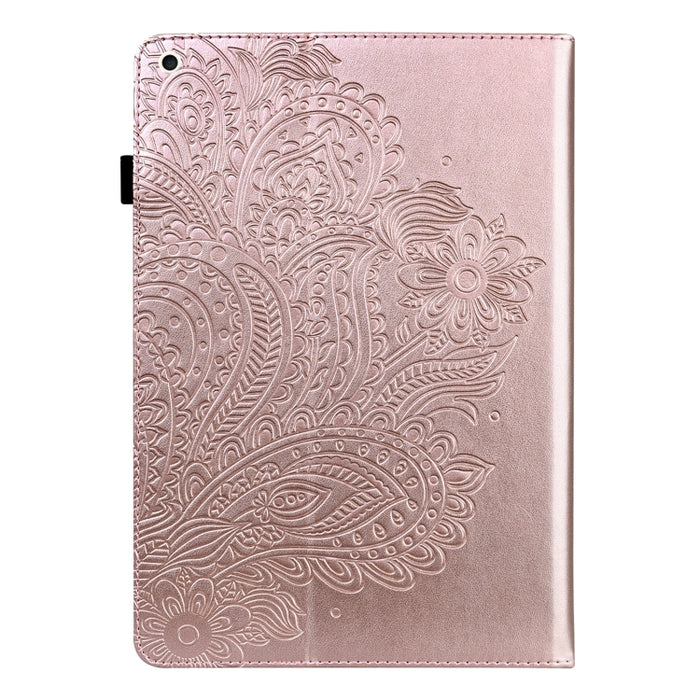 Estuche para tableta inteligente de cuero TPU + PU con patrón en relieve de pavo real con suspensión / activación