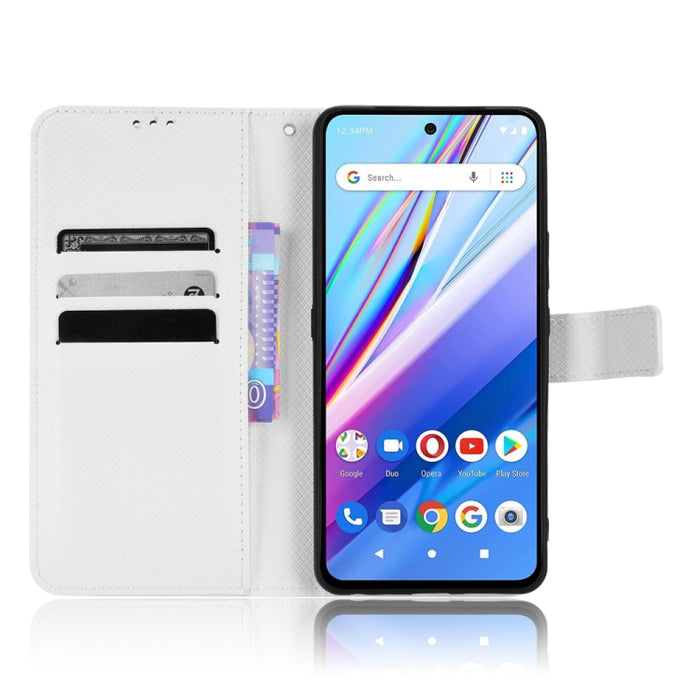Estuche para teléfono de cuero con textura de diamante, For BLU G91 Pro, For OPPO Realme Q3T / Q3S, For TCL 20 SE, For TCL 30 SE / 30 E / 306 / Sharp Aquos V6, For TCL 30 XE 5G / 30 V 5G, For vivo Y76 5G, For Wiko Y52, For Wiko Y82                     ...