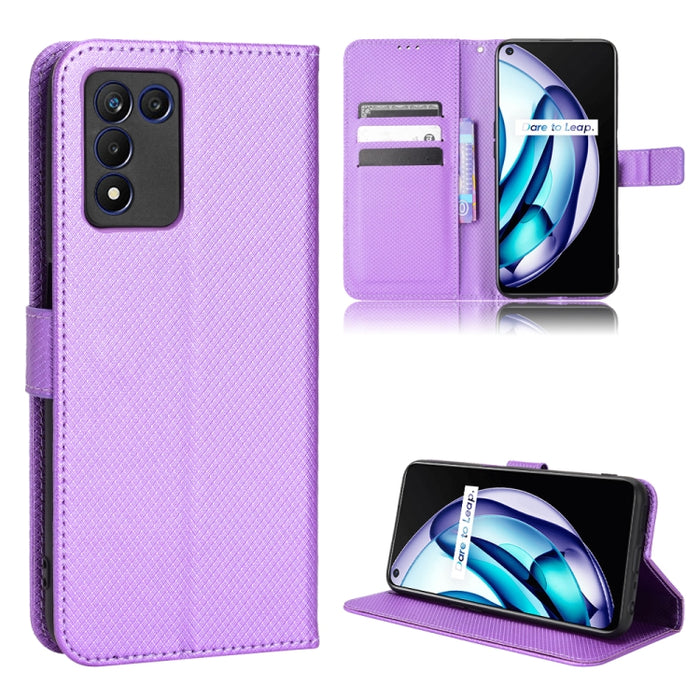Estuche para teléfono de cuero con textura de diamante, For BLU G91 Pro, For OPPO Realme Q3T / Q3S, For TCL 20 SE, For TCL 30 SE / 30 E / 306 / Sharp Aquos V6, For TCL 30 XE 5G / 30 V 5G, For vivo Y76 5G, For Wiko Y52, For Wiko Y82                     ...