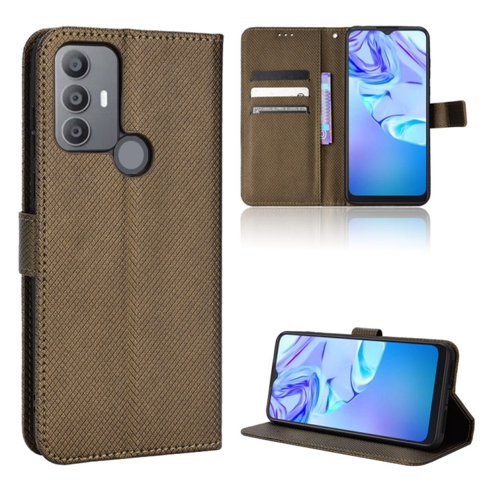Estuche para teléfono de cuero con textura de diamante, For BLU G91 Pro, For OPPO Realme Q3T / Q3S, For TCL 20 SE, For TCL 30 SE / 30 E / 306 / Sharp Aquos V6, For TCL 30 XE 5G / 30 V 5G, For vivo Y76 5G, For Wiko Y52, For Wiko Y82                     ...