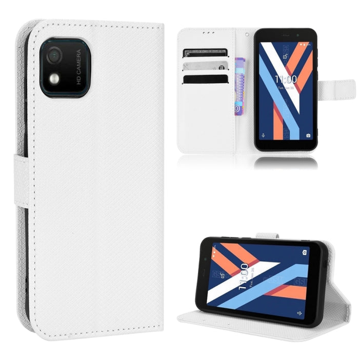 Estuche para teléfono de cuero con textura de diamante, For BLU G91 Pro, For OPPO Realme Q3T / Q3S, For TCL 20 SE, For TCL 30 SE / 30 E / 306 / Sharp Aquos V6, For TCL 30 XE 5G / 30 V 5G, For vivo Y76 5G, For Wiko Y52, For Wiko Y82                     ...