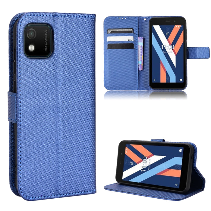 Estuche para teléfono de cuero con textura de diamante, For BLU G91 Pro, For OPPO Realme Q3T / Q3S, For TCL 20 SE, For TCL 30 SE / 30 E / 306 / Sharp Aquos V6, For TCL 30 XE 5G / 30 V 5G, For vivo Y76 5G, For Wiko Y52, For Wiko Y82                     ...