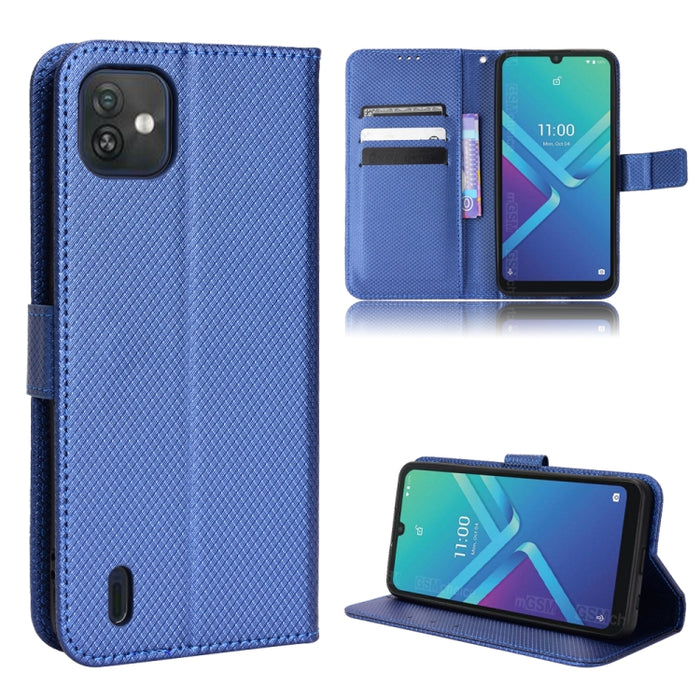 Estuche para teléfono de cuero con textura de diamante, For BLU G91 Pro, For OPPO Realme Q3T / Q3S, For TCL 20 SE, For TCL 30 SE / 30 E / 306 / Sharp Aquos V6, For TCL 30 XE 5G / 30 V 5G, For vivo Y76 5G, For Wiko Y52, For Wiko Y82                     ...