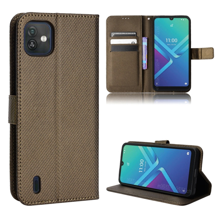 Estuche para teléfono de cuero con textura de diamante, For BLU G91 Pro, For OPPO Realme Q3T / Q3S, For TCL 20 SE, For TCL 30 SE / 30 E / 306 / Sharp Aquos V6, For TCL 30 XE 5G / 30 V 5G, For vivo Y76 5G, For Wiko Y52, For Wiko Y82                     ...