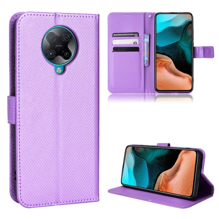 Estuche para teléfono de cuero con textura de diamante, For BLU G91 Pro, For OPPO Realme Q3T / Q3S, For TCL 20 SE, For TCL 30 SE / 30 E / 306 / Sharp Aquos V6, For TCL 30 XE 5G / 30 V 5G, For vivo Y76 5G, For Wiko Y52, For Wiko Y82                     ...