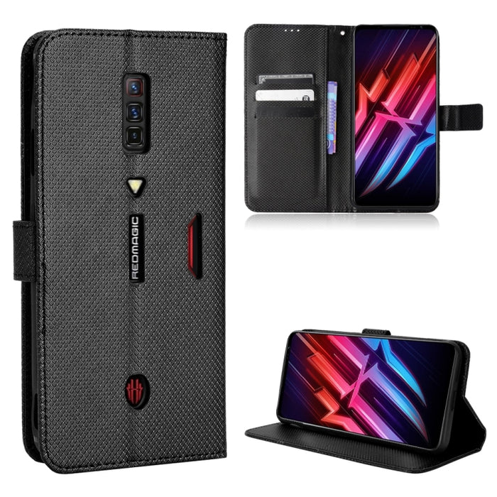 Estuche para teléfono de cuero con textura de diamante, For BLU G91 Pro, For OPPO Realme Q3T / Q3S, For TCL 20 SE, For TCL 30 SE / 30 E / 306 / Sharp Aquos V6, For TCL 30 XE 5G / 30 V 5G, For vivo Y76 5G, For Wiko Y52, For Wiko Y82                     ...