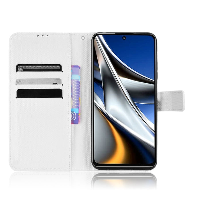 Estuche para teléfono de cuero con textura de diamante, For Xiaomi Poco M4 Pro 5G Big Hole, For Xiaomi Poco M4 Pro 5G Fine Hole, For OnePlus Nord CE 2 5G, For OPPO A7 / AX7 / A5s / AX5s / A21, For OPPO Find X5 Pro, For OPPO Find X5                     ...