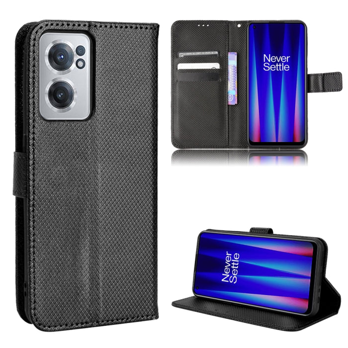 Estuche para teléfono de cuero con textura de diamante, For Xiaomi Poco M4 Pro 5G Big Hole, For Xiaomi Poco M4 Pro 5G Fine Hole, For OnePlus Nord CE 2 5G, For OPPO A7 / AX7 / A5s / AX5s / A21, For OPPO Find X5 Pro, For OPPO Find X5                     ...