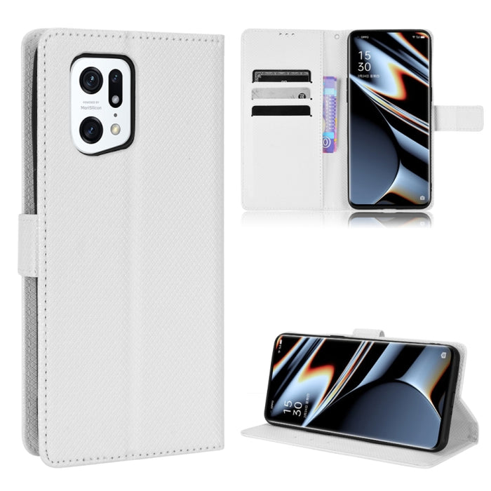 Estuche para teléfono de cuero con textura de diamante, For Xiaomi Poco M4 Pro 5G Big Hole, For Xiaomi Poco M4 Pro 5G Fine Hole, For OnePlus Nord CE 2 5G, For OPPO A7 / AX7 / A5s / AX5s / A21, For OPPO Find X5 Pro, For OPPO Find X5                     ...