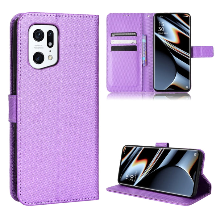 Estuche para teléfono de cuero con textura de diamante, For Xiaomi Poco M4 Pro 5G Big Hole, For Xiaomi Poco M4 Pro 5G Fine Hole, For OnePlus Nord CE 2 5G, For OPPO A7 / AX7 / A5s / AX5s / A21, For OPPO Find X5 Pro, For OPPO Find X5                     ...