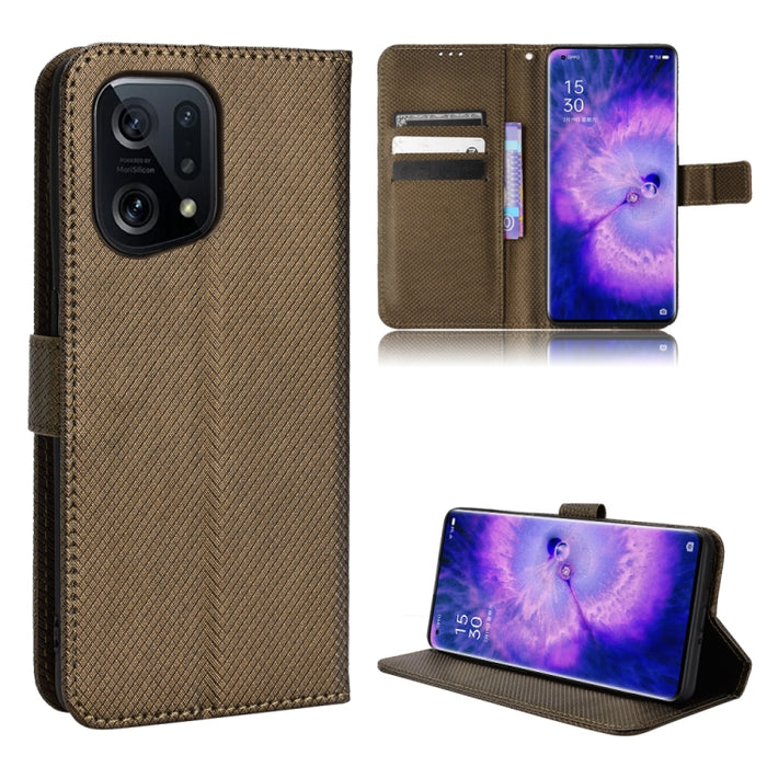 Estuche para teléfono de cuero con textura de diamante, For Xiaomi Poco M4 Pro 5G Big Hole, For Xiaomi Poco M4 Pro 5G Fine Hole, For OnePlus Nord CE 2 5G, For OPPO A7 / AX7 / A5s / AX5s / A21, For OPPO Find X5 Pro, For OPPO Find X5                     ...