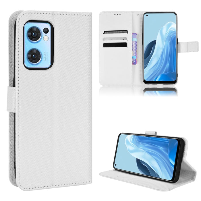 Estuche para teléfono de cuero con textura de diamante, For Xiaomi Poco M4 Pro 5G Big Hole, For Xiaomi Poco M4 Pro 5G Fine Hole, For OnePlus Nord CE 2 5G, For OPPO A7 / AX7 / A5s / AX5s / A21, For OPPO Find X5 Pro, For OPPO Find X5                     ...