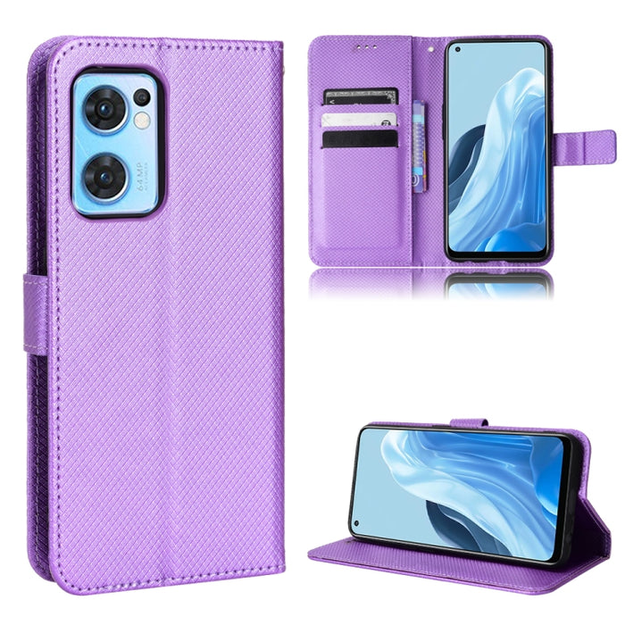 Estuche para teléfono de cuero con textura de diamante, For Xiaomi Poco M4 Pro 5G Big Hole, For Xiaomi Poco M4 Pro 5G Fine Hole, For OnePlus Nord CE 2 5G, For OPPO A7 / AX7 / A5s / AX5s / A21, For OPPO Find X5 Pro, For OPPO Find X5                     ...