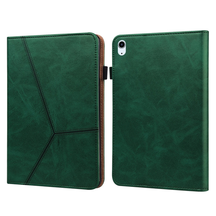 Estuche de cuero elegante con rayas en relieve de color sólido