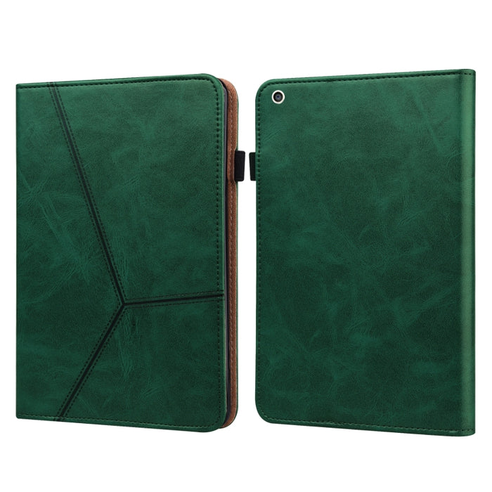 Estuche de cuero elegante con rayas en relieve de color sólido