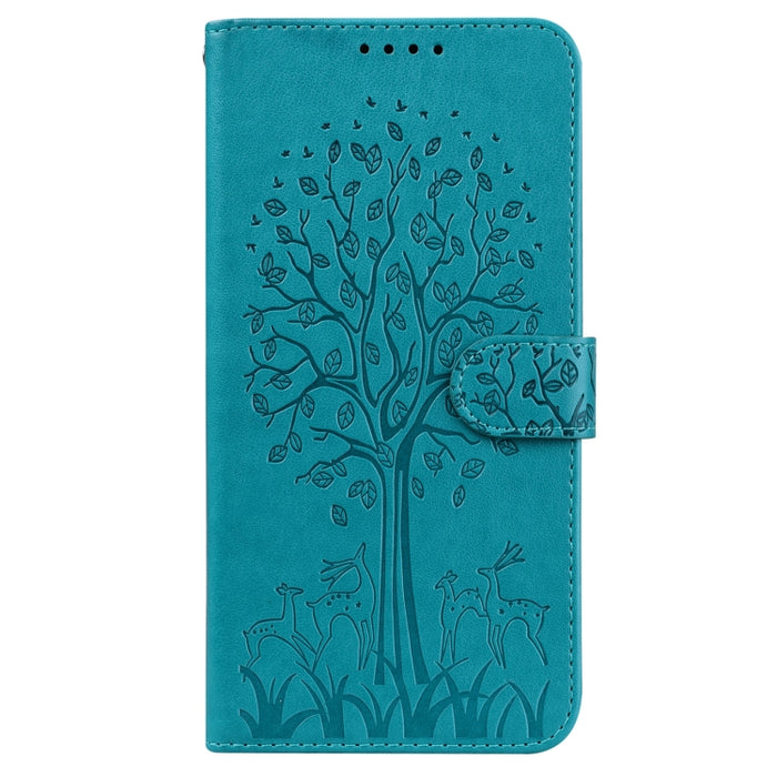 Estuche para teléfono de cuero con tapa prensada con patrón de árbol y ciervo, For Nokia 3.4 / 5.4, For Nokia G20 / G10 / 6.3, For Sony Xperia 10 III, For Xiaomi Redmi Note 10 Lite, For Xiaomi Redmi 9T / 9 Power, For Xiaomi Redmi 10                    ...