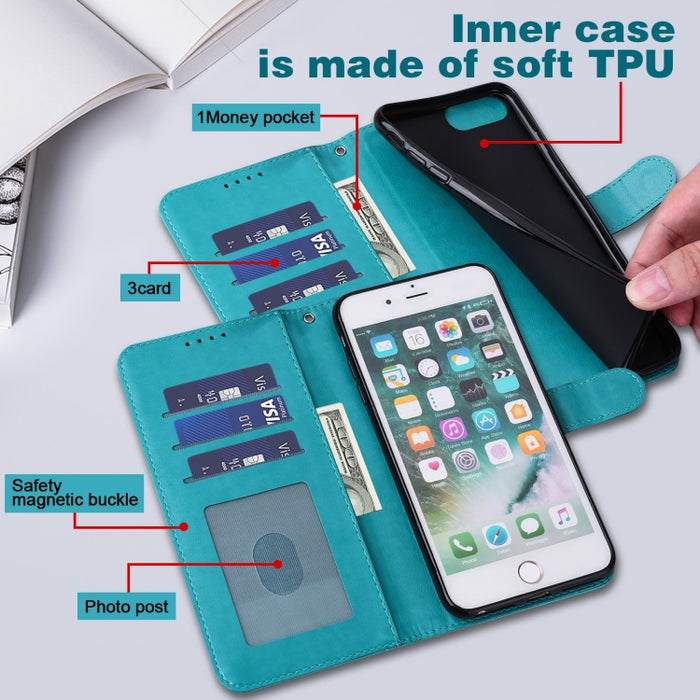 Estuche para teléfono de cuero con tapa prensada con patrón de árbol y ciervo, For Nokia 3.4 / 5.4, For Nokia G20 / G10 / 6.3, For Sony Xperia 10 III, For Xiaomi Redmi Note 10 Lite, For Xiaomi Redmi 9T / 9 Power, For Xiaomi Redmi 10                    ...