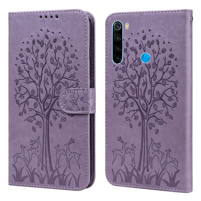 Estuche para teléfono de cuero con tapa prensada con patrón de árbol y ciervo, For Nokia 3.4 / 5.4, For Nokia G20 / G10 / 6.3, For Sony Xperia 10 III, For Xiaomi Redmi Note 10 Lite, For Xiaomi Redmi 9T / 9 Power, For Xiaomi Redmi 10                    ...