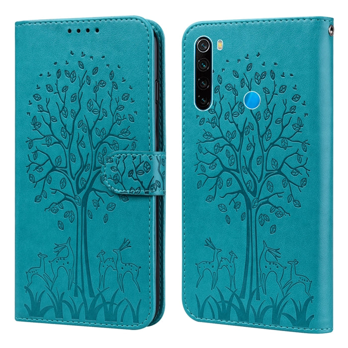 Estuche para teléfono de cuero con tapa prensada con patrón de árbol y ciervo, For Nokia 3.4 / 5.4, For Nokia G20 / G10 / 6.3, For Sony Xperia 10 III, For Xiaomi Redmi Note 10 Lite, For Xiaomi Redmi 9T / 9 Power, For Xiaomi Redmi 10                    ...