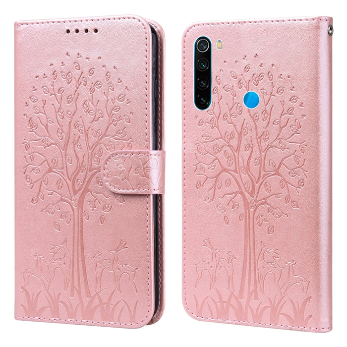 Estuche para teléfono de cuero con tapa prensada con patrón de árbol y ciervo, For Nokia 3.4 / 5.4, For Nokia G20 / G10 / 6.3, For Sony Xperia 10 III, For Xiaomi Redmi Note 10 Lite, For Xiaomi Redmi 9T / 9 Power, For Xiaomi Redmi 10                    ...