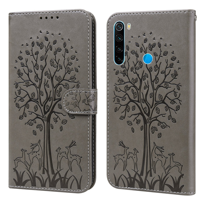 Estuche para teléfono de cuero con tapa prensada con patrón de árbol y ciervo, For Nokia 3.4 / 5.4, For Nokia G20 / G10 / 6.3, For Sony Xperia 10 III, For Xiaomi Redmi Note 10 Lite, For Xiaomi Redmi 9T / 9 Power, For Xiaomi Redmi 10                    ...