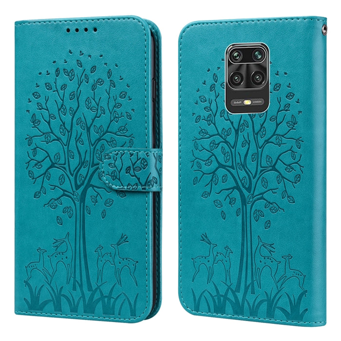 Estuche para teléfono de cuero con tapa prensada con patrón de árbol y ciervo, For Nokia 3.4 / 5.4, For Nokia G20 / G10 / 6.3, For Sony Xperia 10 III, For Xiaomi Redmi Note 10 Lite, For Xiaomi Redmi 9T / 9 Power, For Xiaomi Redmi 10                    ...