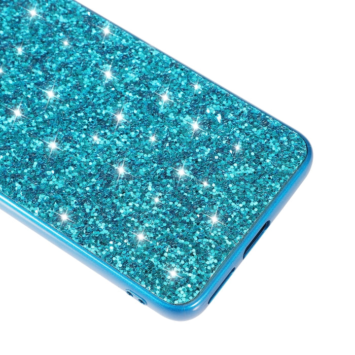 Caja del teléfono de TPU a prueba de golpes con polvo de brillo