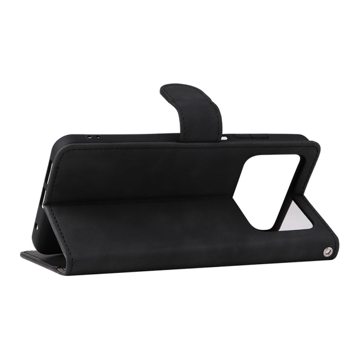 Estuche para teléfono de cuero con tapa magnética Skin Feel, For Xiaomi Poco M4 Pro 4G, For OnePlus Nord CE 2 5G