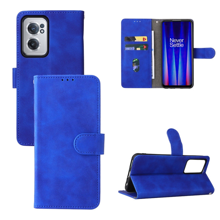 Estuche para teléfono de cuero con tapa magnética Skin Feel, For Xiaomi Poco M4 Pro 4G, For OnePlus Nord CE 2 5G