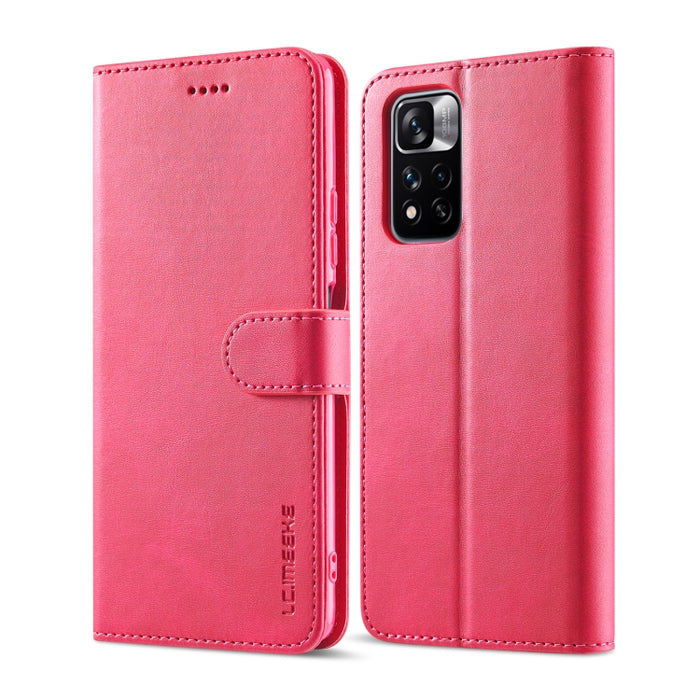 LC.IMEEKE Estuche para teléfono de cuero con textura de becerro, For Xiaomi Redmi Note 11 Pro+ 5G International Version