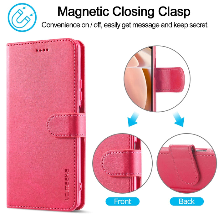 LC.IMEEKE Estuche para teléfono de cuero con textura de becerro, For Xiaomi Redmi Note 11 Pro+ 5G International Version